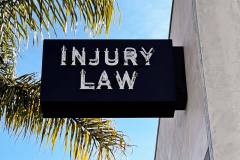 Richard Bartlett Lawyers Injury Law Neon Blade Sign, Ventura, CA