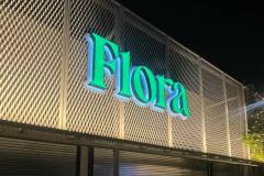 Flora Halo-Lit Channel Letter Sign, Los Angeles, CA