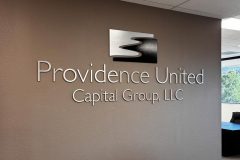 Providence United Capital Office Lobby Sign, Camarillo, CA