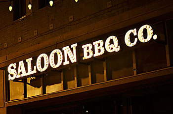 Saloon BBQ Custom Sign