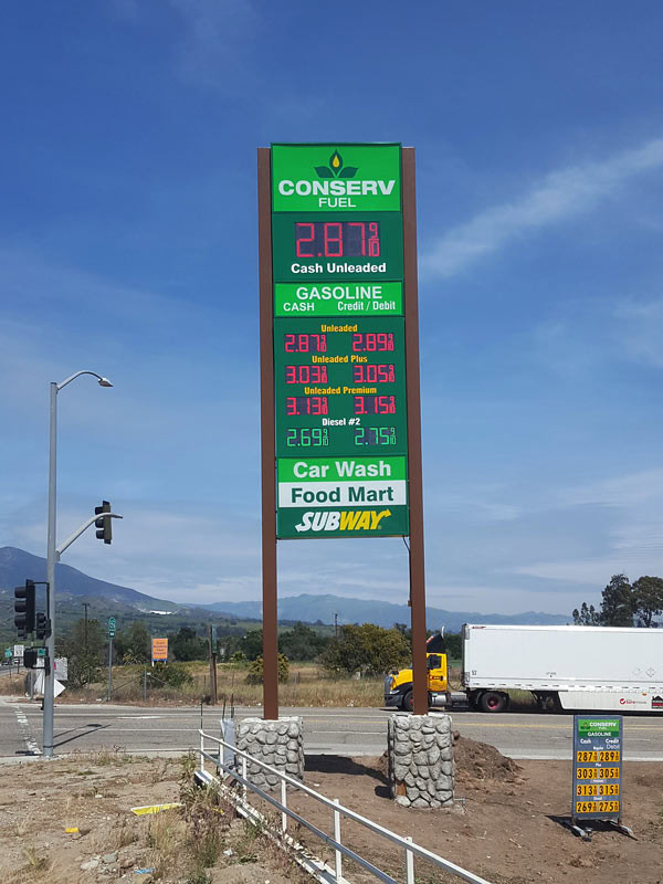 Digital signage is essential for gas stations since they need to update prices regularly.